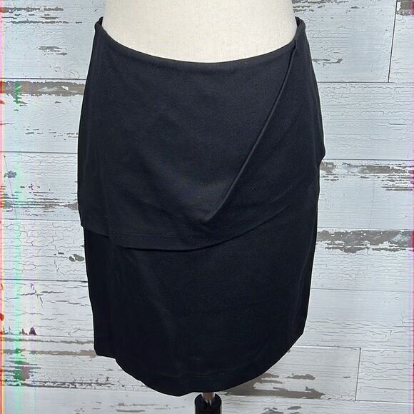 CABI Overlay Pencil Skirt Black #3099 Sz 6 EUC - Picture 2 of 5